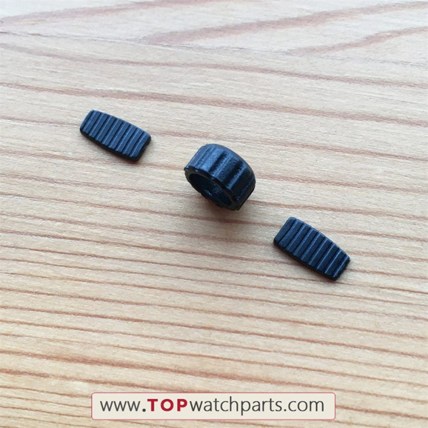 rubber watch pusher paster sticker crown cover for TAG HEUER AQUARACER CAK2111 automatic watch