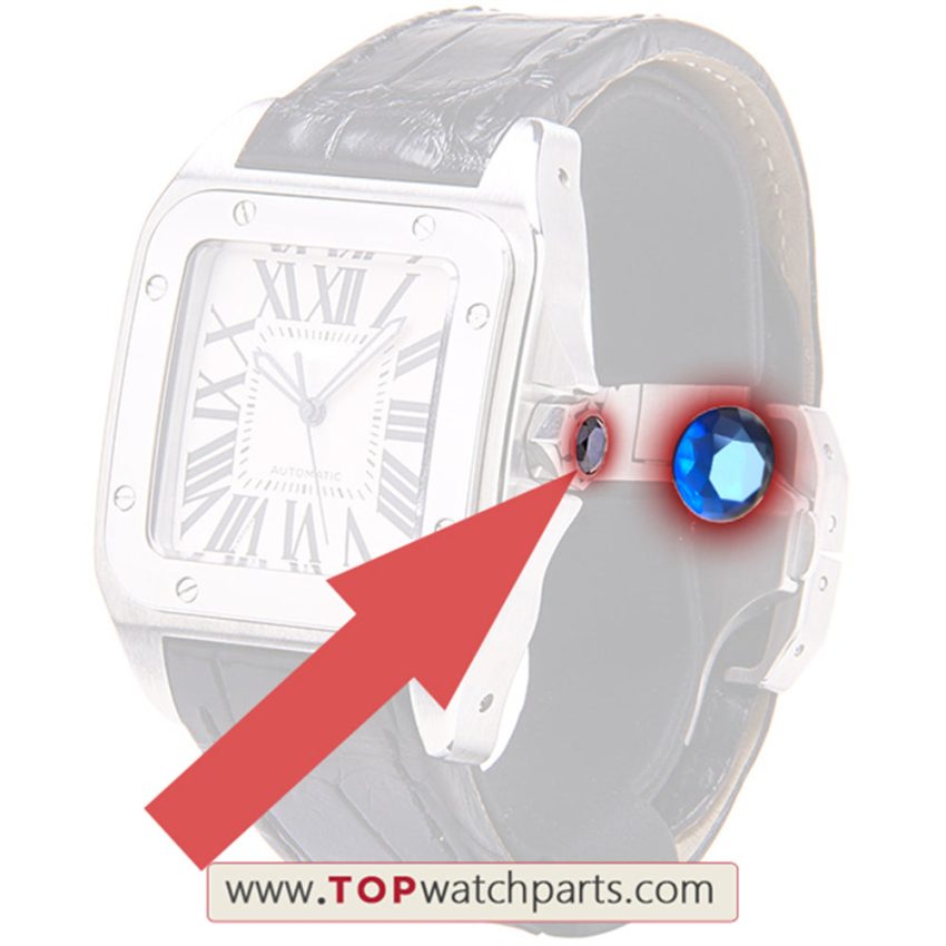 sapphire crystal for Cartier Santos 100 XL automatic watch crown
