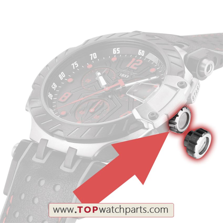 waterproof steel crown for Tissot T-Race Touch Collection Quartz Limited Edition 2020 watch
