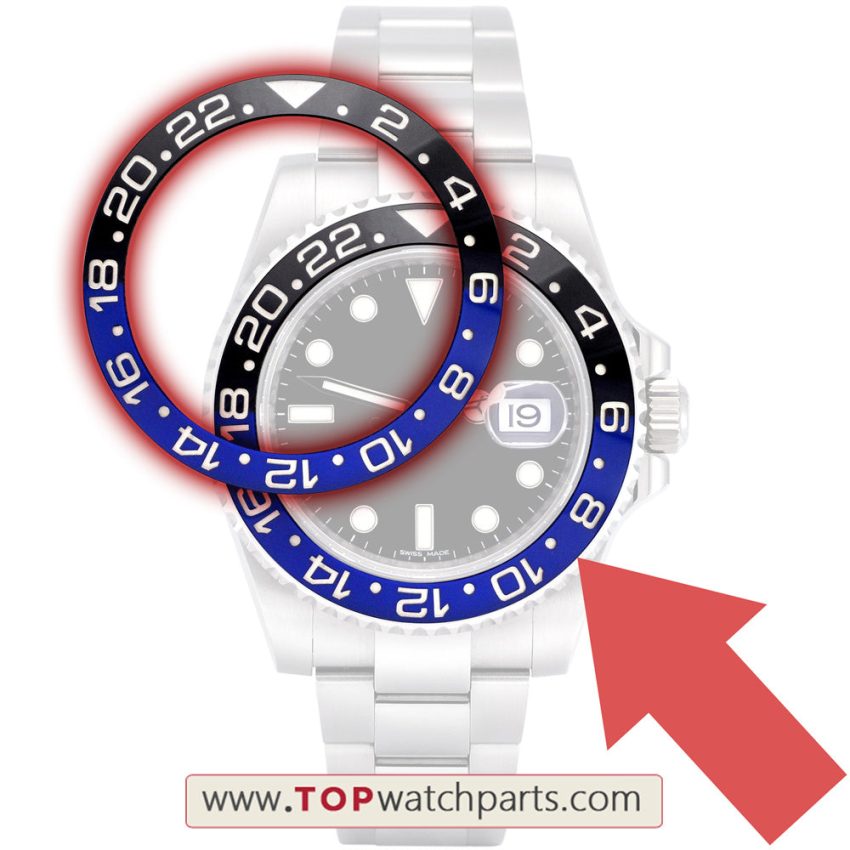 ceramic watch bezels/inserts for Rolex OYSTER PERPETUAL GMT-MASTER II watch